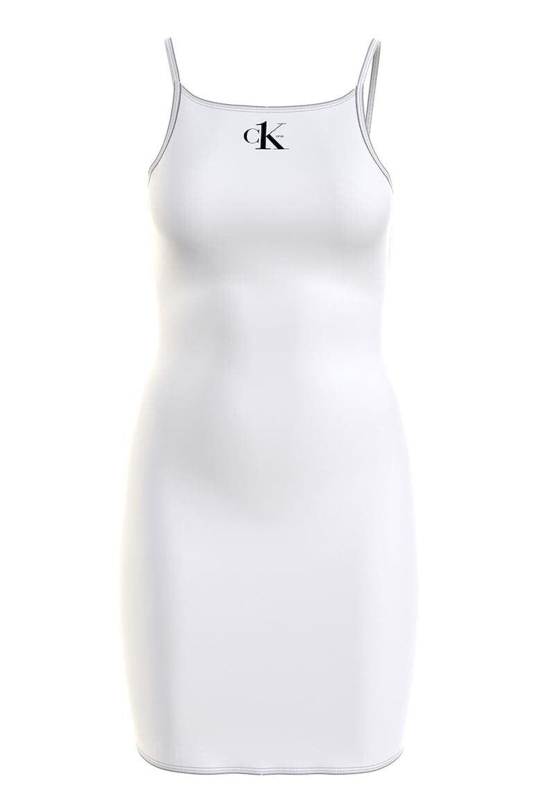 CALVIN KLEIN Rochie de plaja din bumbac organic cu bretele inguste - Pled.ro