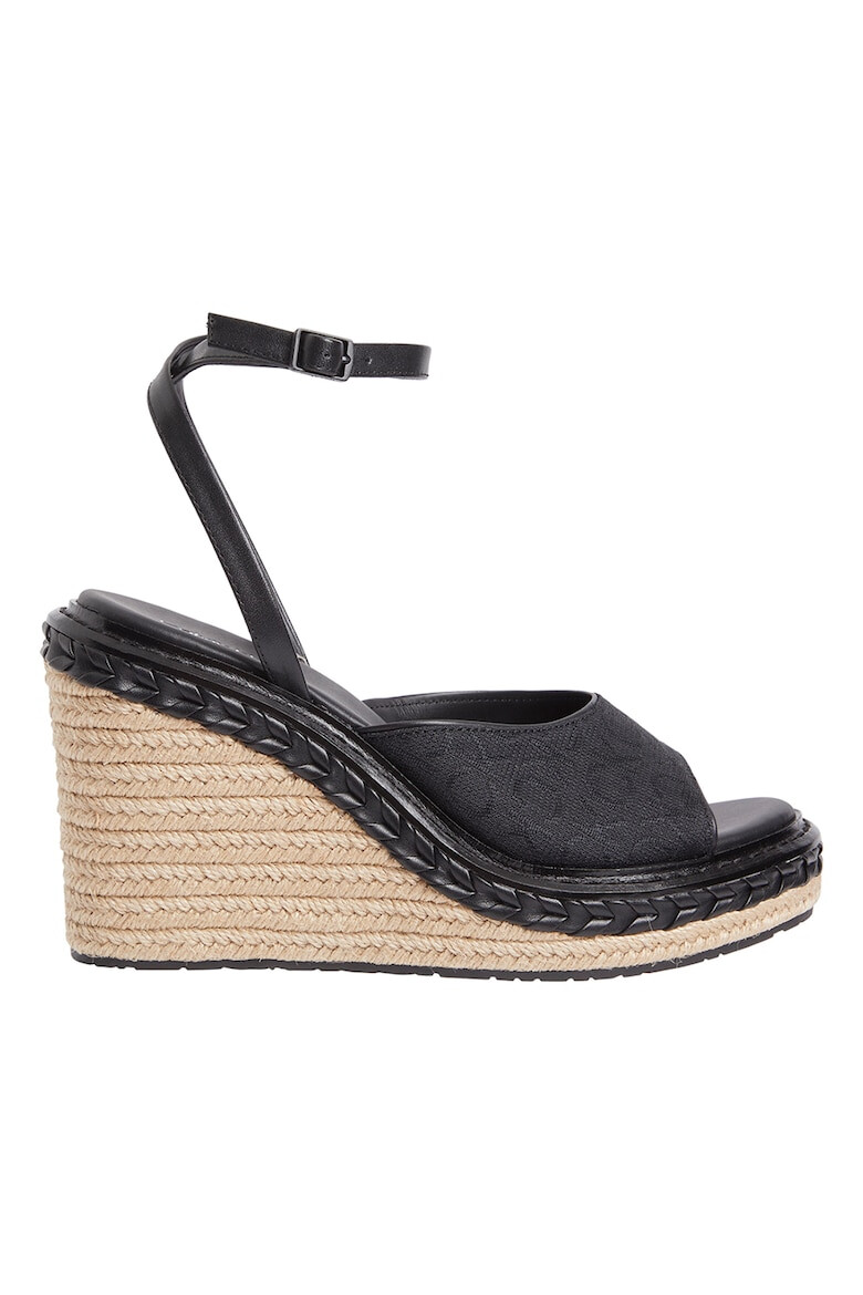 CALVIN KLEIN Sandale-espadrile wedge cu logo - Pled.ro