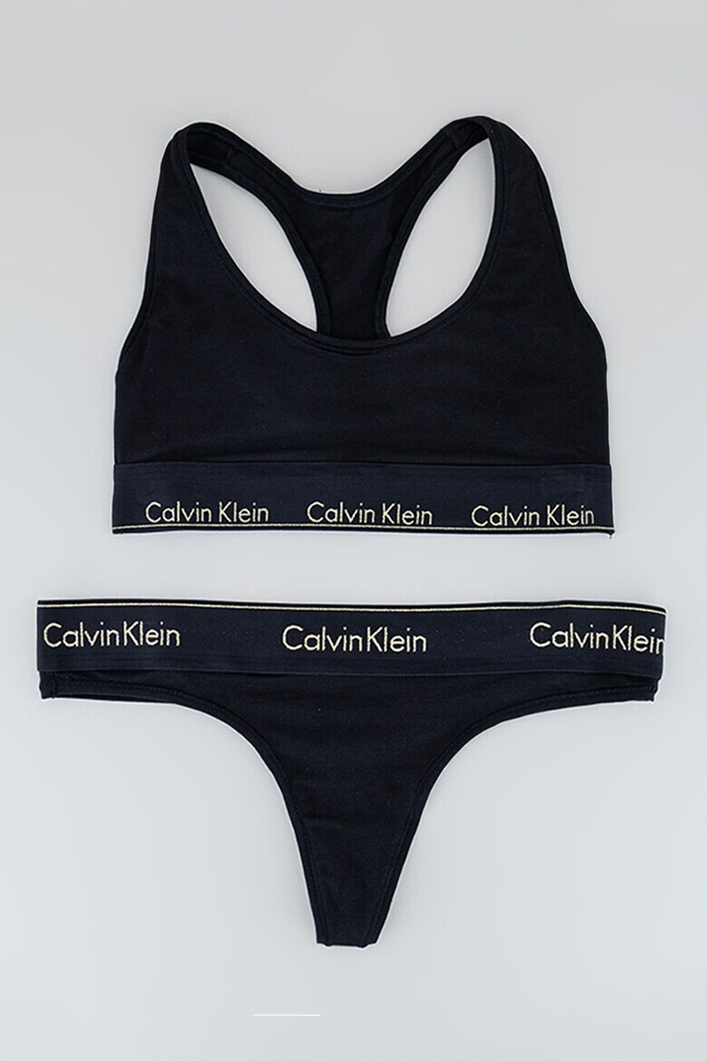 CALVIN KLEIN Set de bustiera si chiloti tanga - Pled.ro