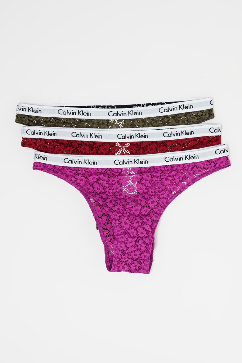 CALVIN KLEIN Set de chiloti brazilieni din dantela - 3 perechi - Pled.ro