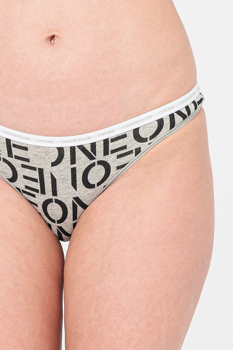 CALVIN KLEIN Set de chiloti cu banda logo in talie - 2 perechi Alb Gri melange Negru - Pled.ro