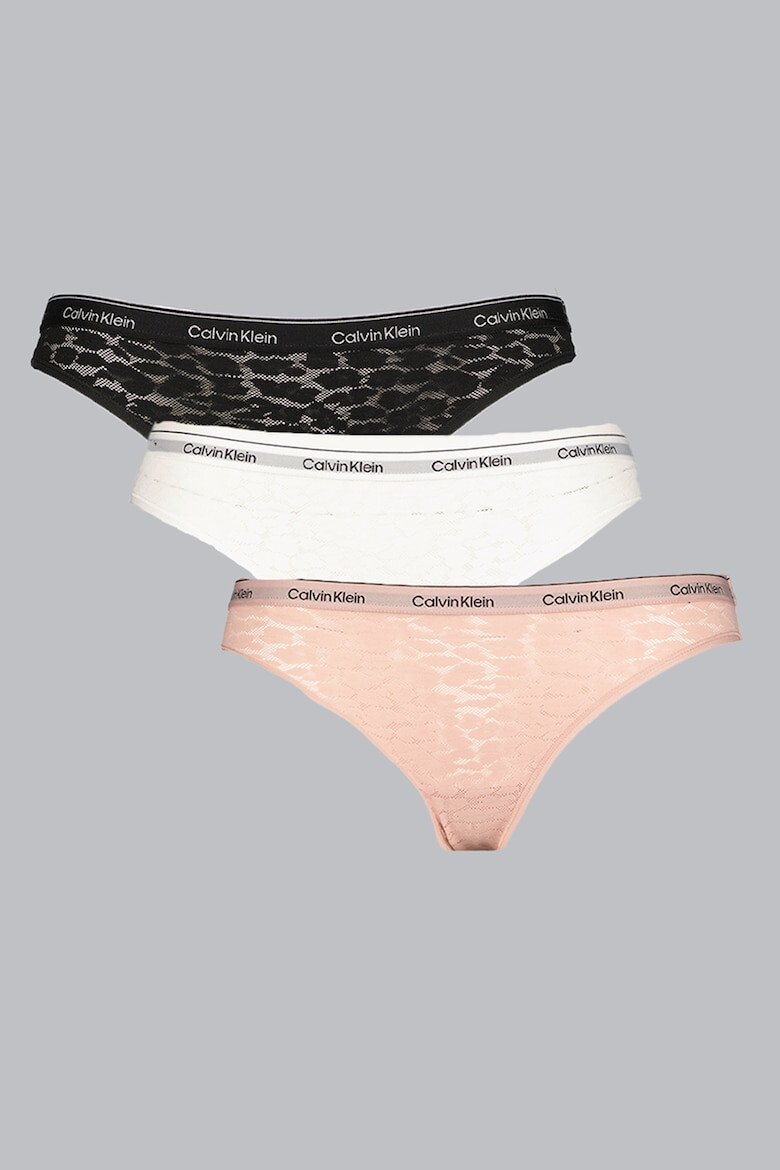 CALVIN KLEIN Set de chiloti cu banda logo in talie - 3 perechi - Pled.ro