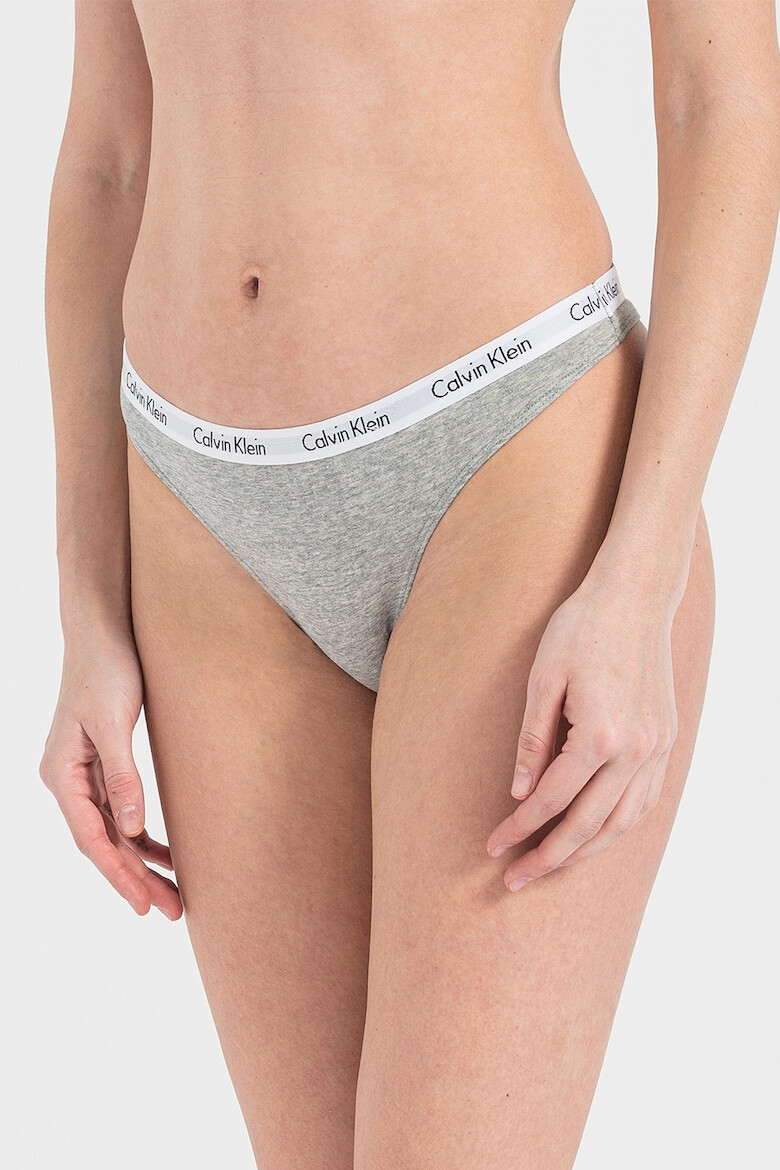 CALVIN KLEIN Set de chiloti tanga cu banda elastica - 5 perechi - Pled.ro