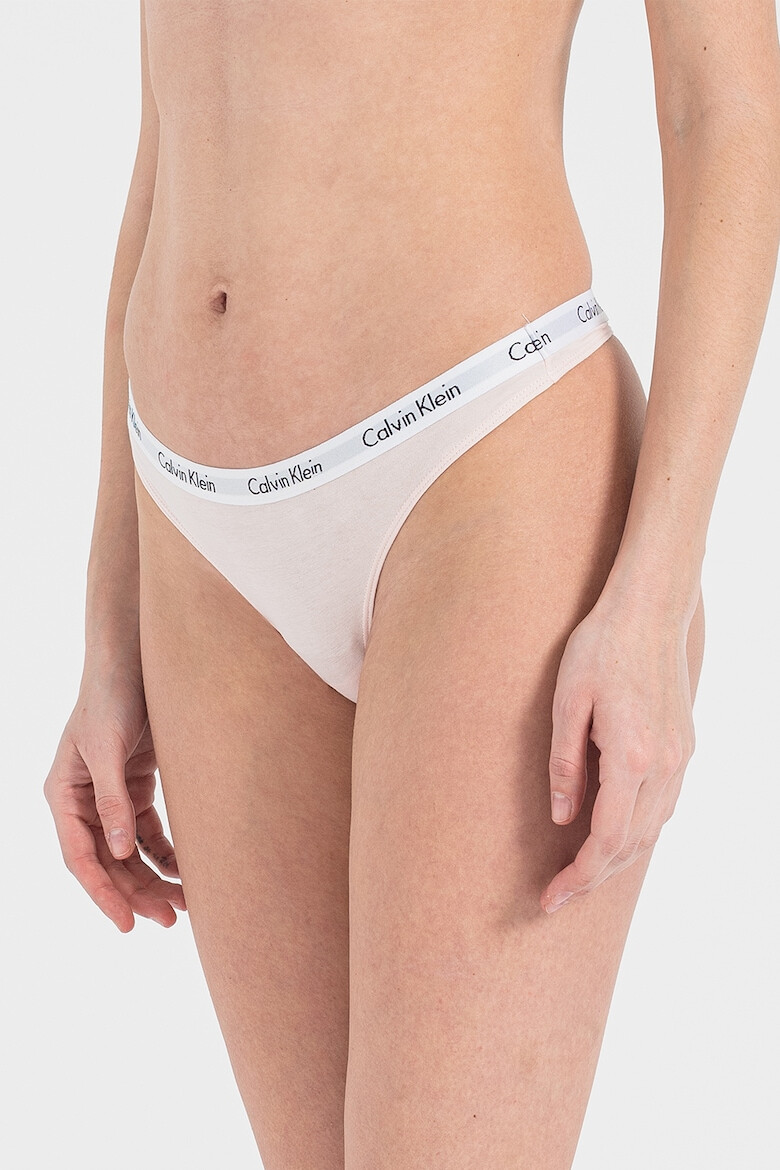 CALVIN KLEIN Set de chiloti tanga cu banda elastica - 5 perechi - Pled.ro