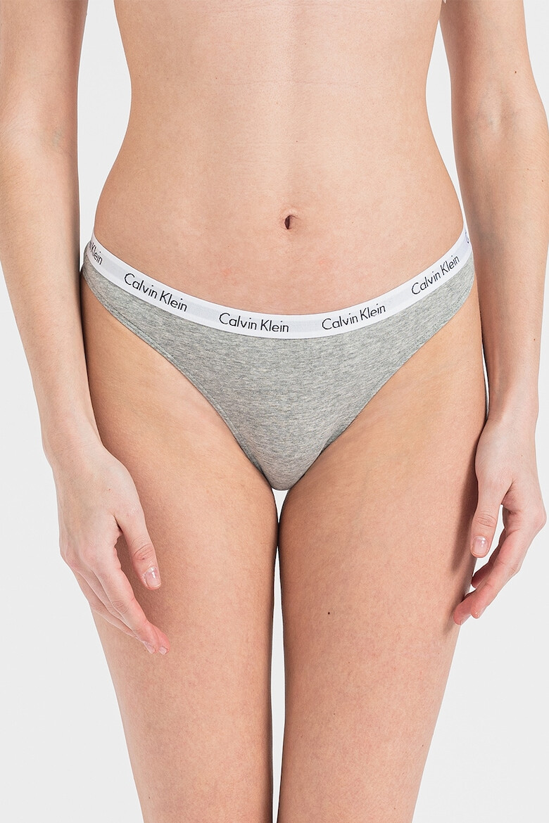 CALVIN KLEIN Set de chiloti tanga cu banda elastica - 5 perechi - Pled.ro