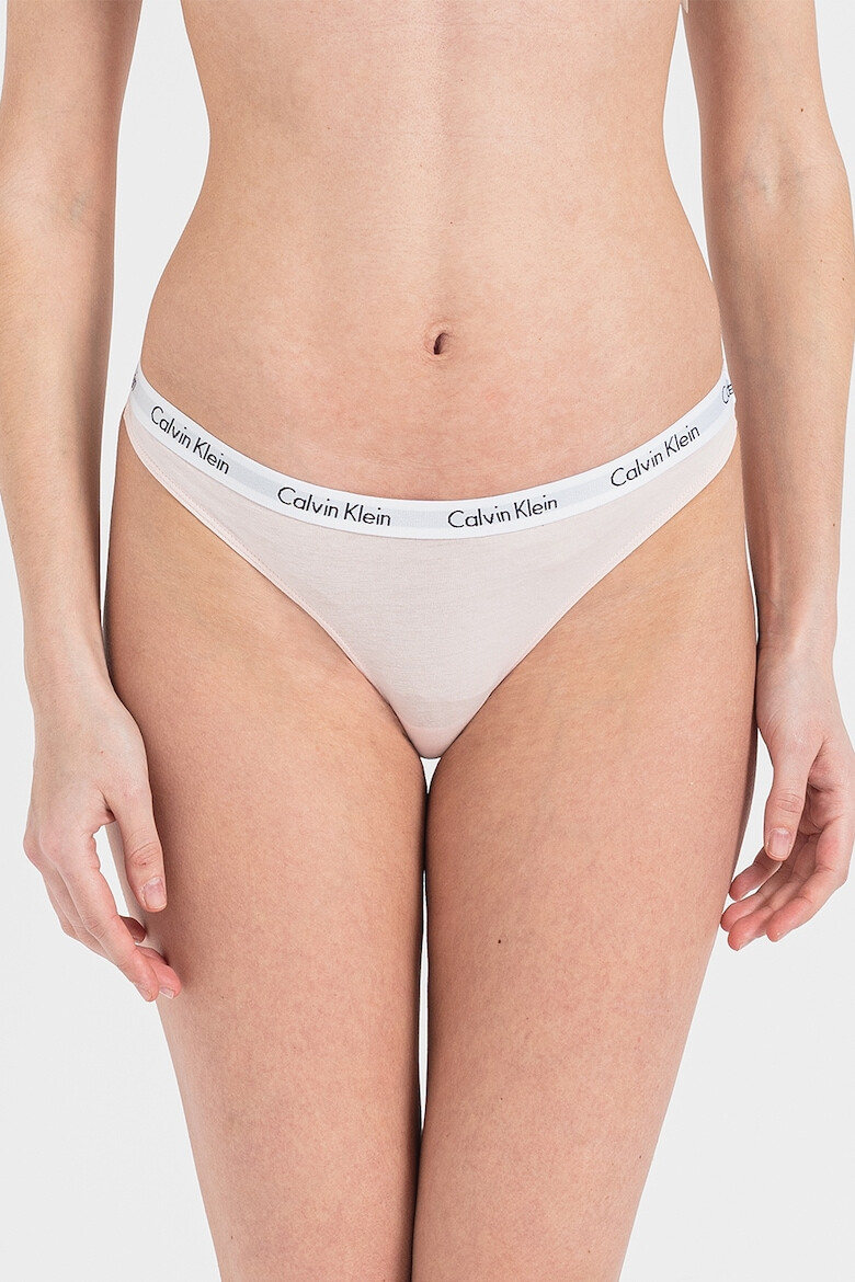 CALVIN KLEIN Set de chiloti tanga cu banda elastica - 5 perechi - Pled.ro