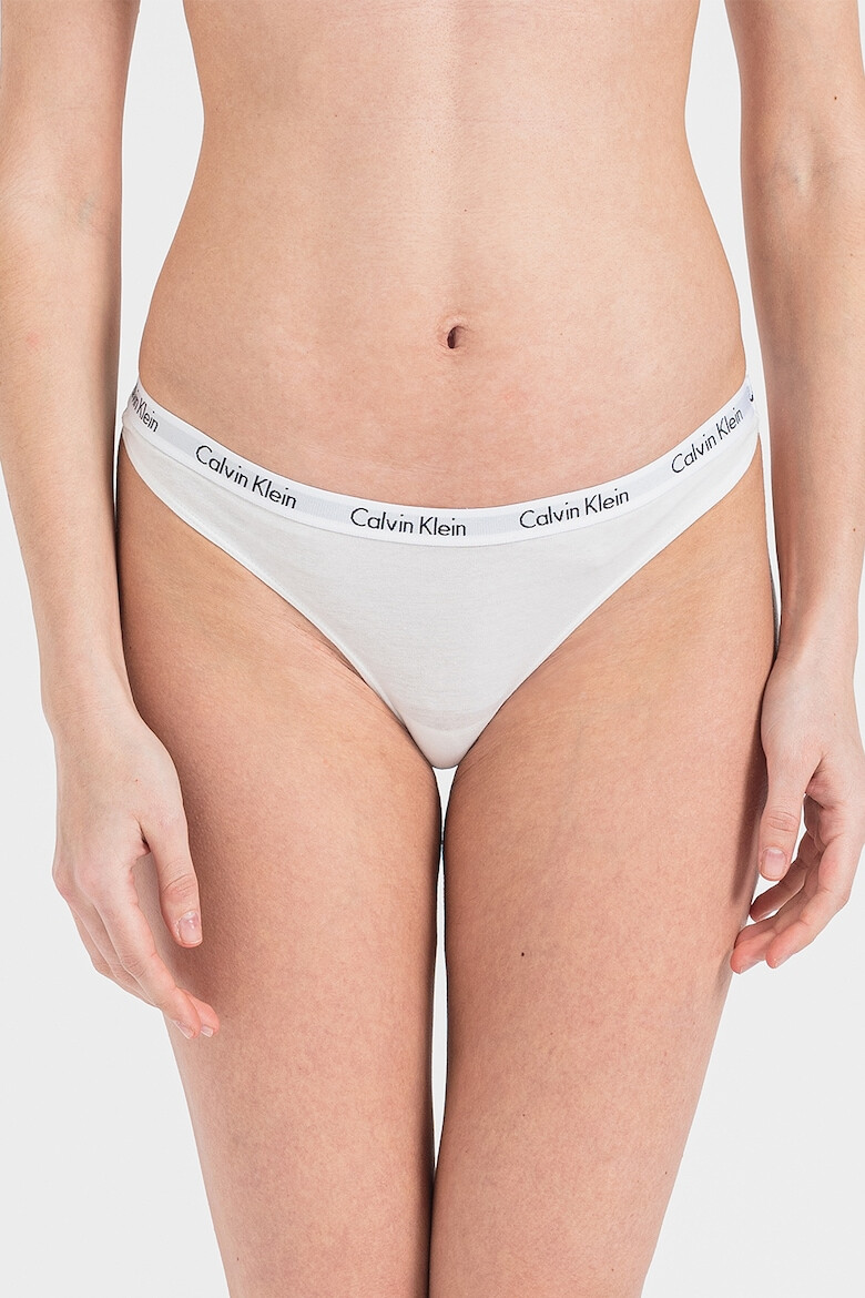 CALVIN KLEIN Set de chiloti tanga cu banda elastica - 5 perechi - Pled.ro