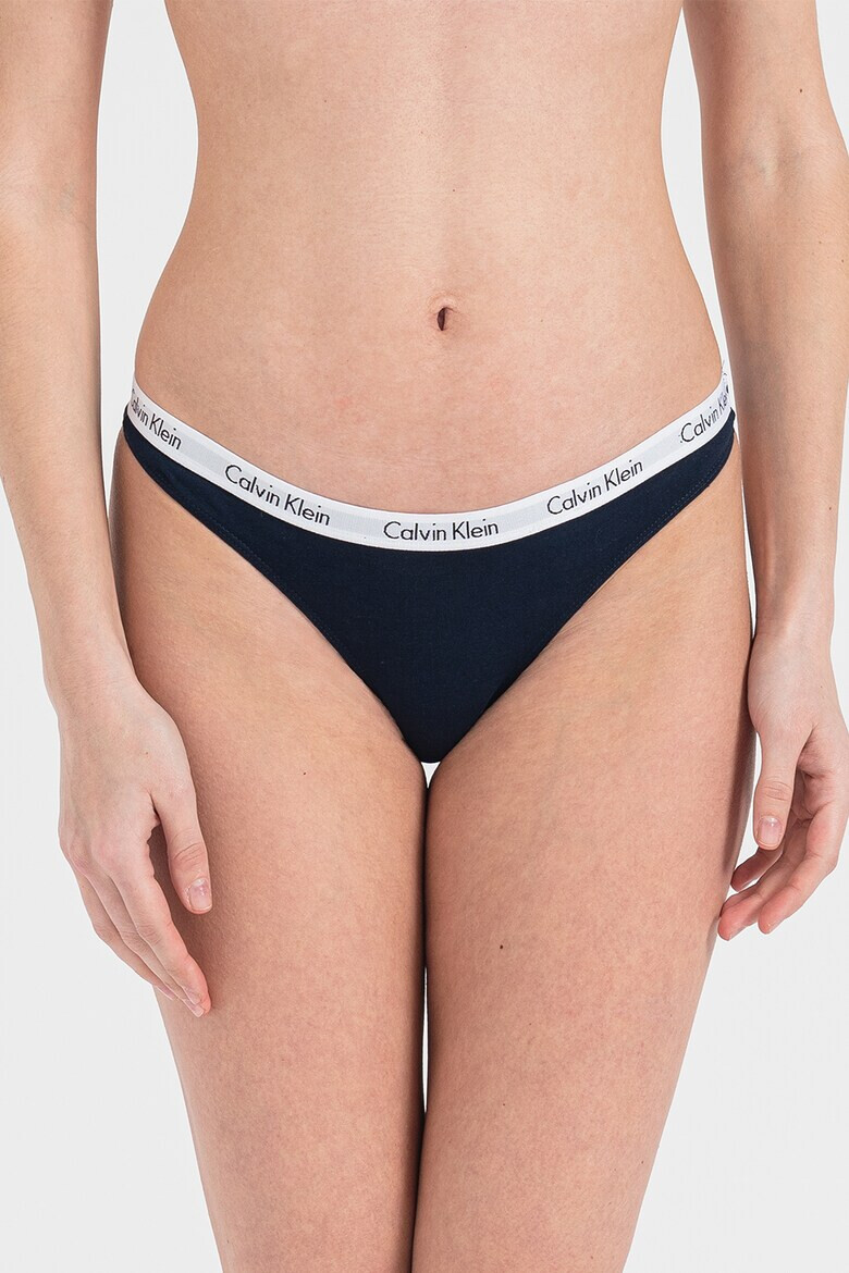 CALVIN KLEIN Set de chiloti tanga cu banda elastica - 5 perechi - Pled.ro