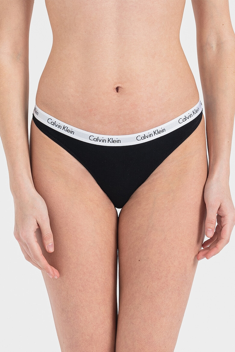 CALVIN KLEIN Set de chiloti tanga cu banda elastica - 5 perechi - Pled.ro