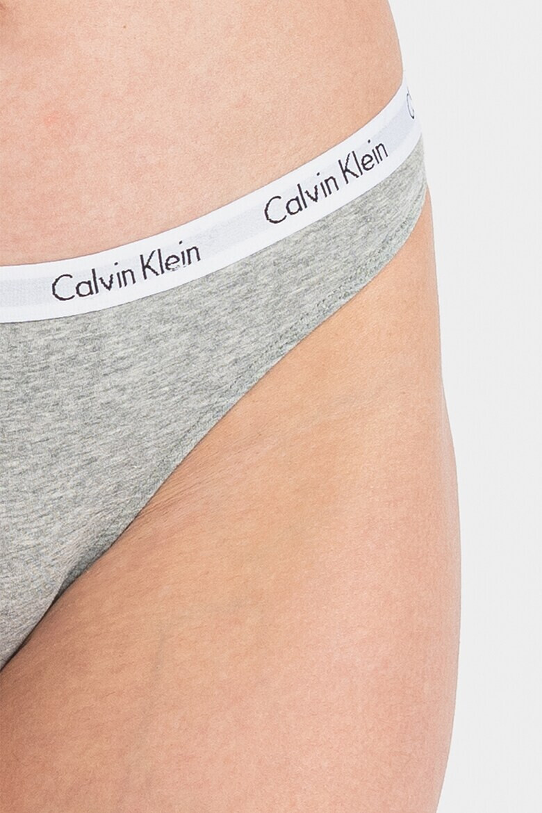 CALVIN KLEIN Set de chiloti tanga cu banda elastica - 5 perechi - Pled.ro