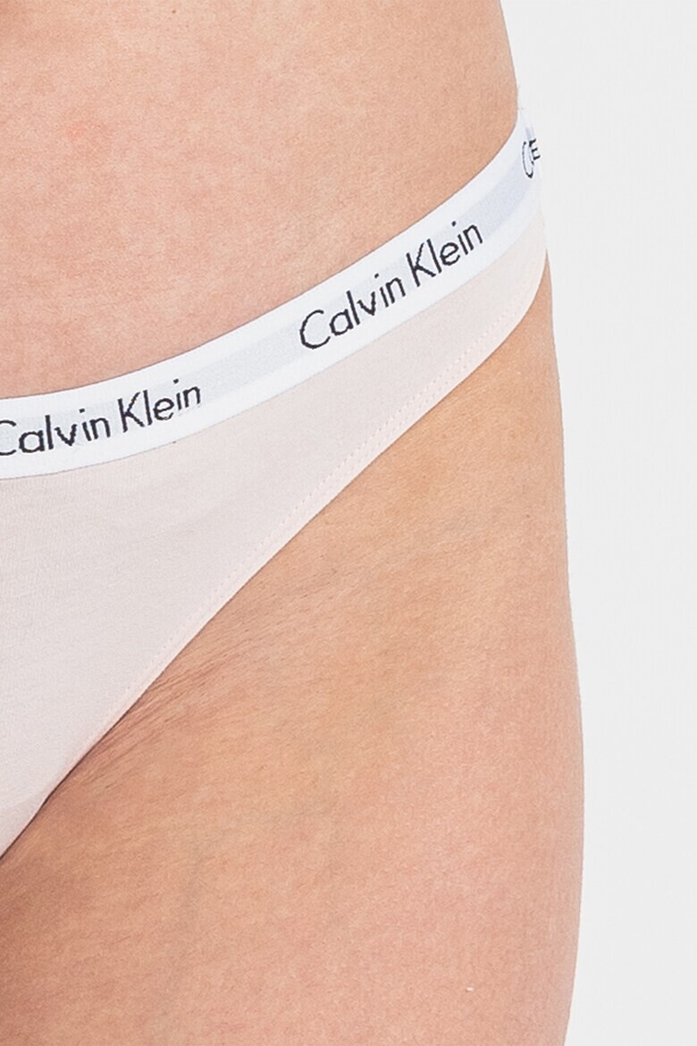 CALVIN KLEIN Set de chiloti tanga cu banda elastica - 5 perechi - Pled.ro