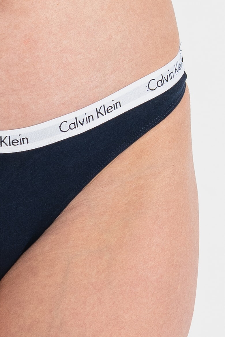 CALVIN KLEIN Set de chiloti tanga cu banda elastica - 5 perechi - Pled.ro