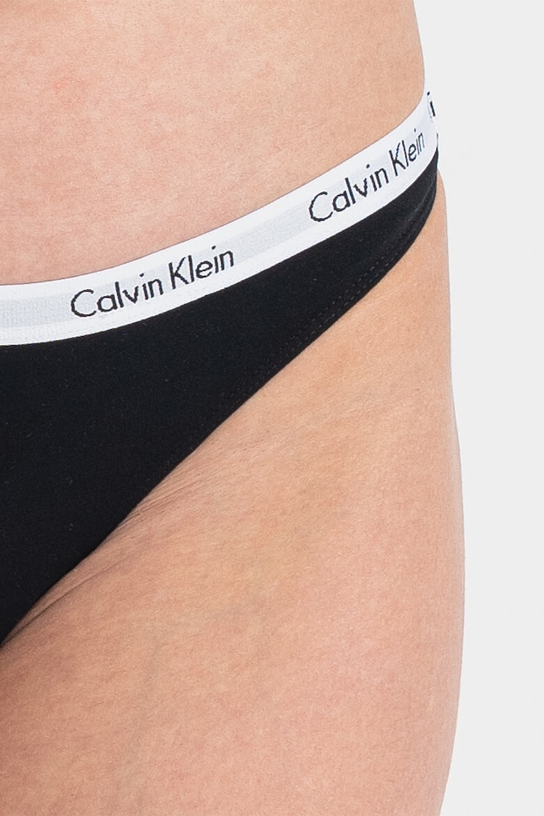 CALVIN KLEIN Set de chiloti tanga cu banda elastica - 5 perechi - Pled.ro