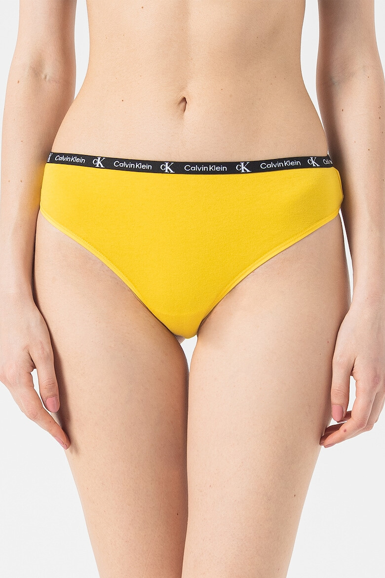 CALVIN KLEIN Set de chiloti tanga cu banda logo in talie- 2 perechi - Pled.ro