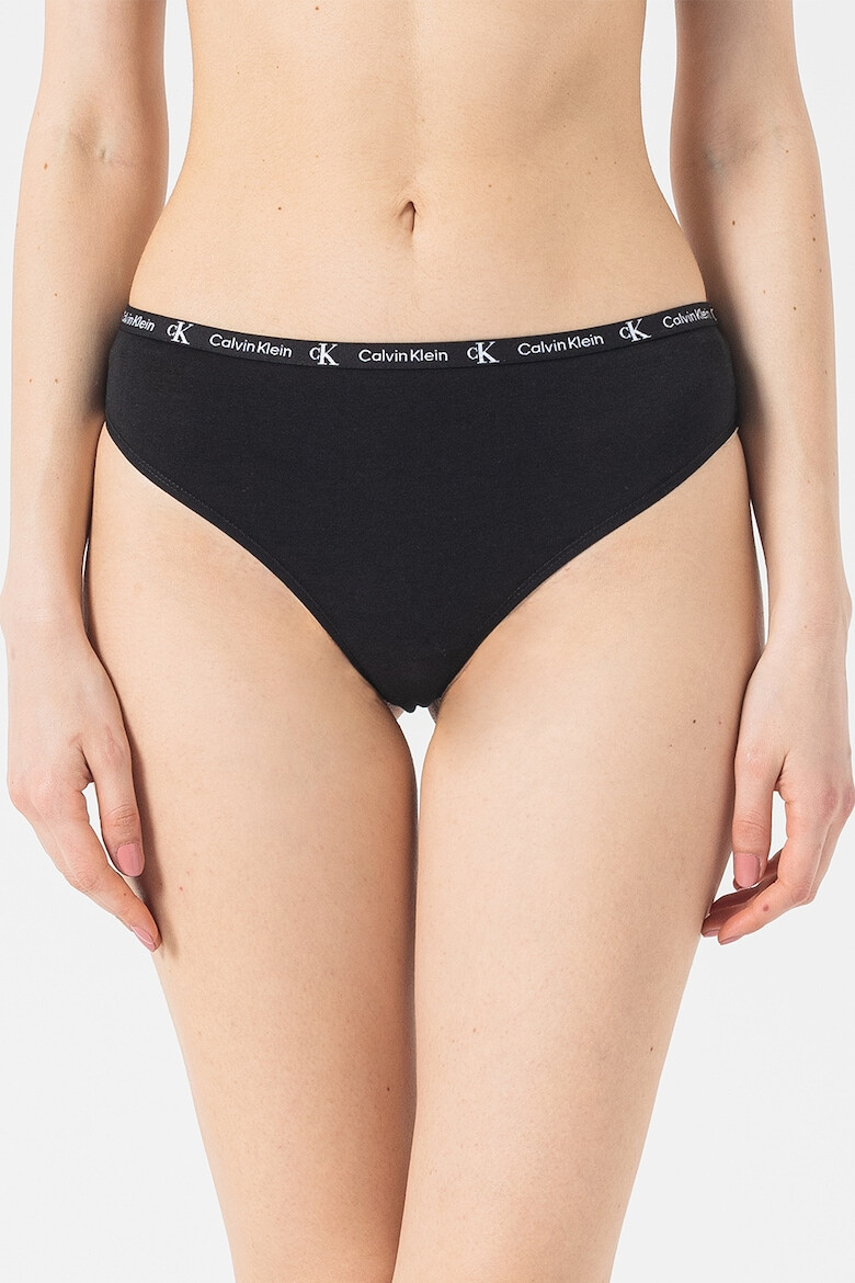 CALVIN KLEIN Set de chiloti tanga cu banda logo in talie- 2 perechi - Pled.ro