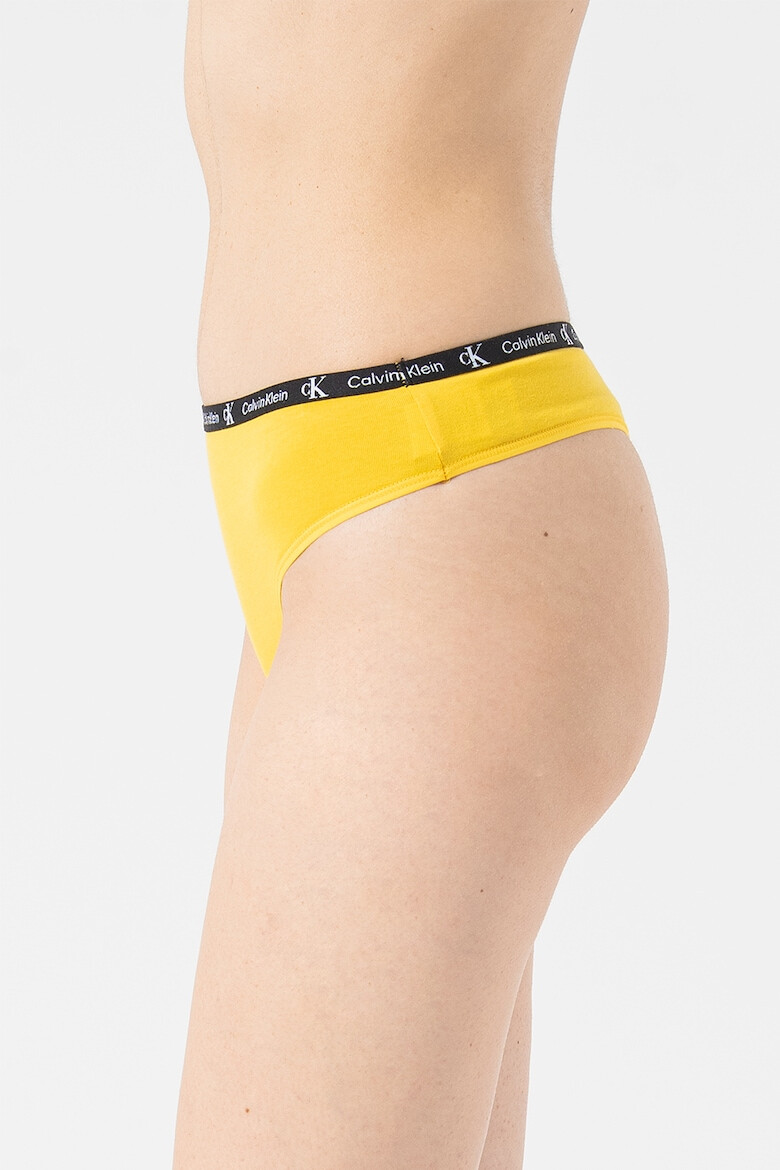 CALVIN KLEIN Set de chiloti tanga cu banda logo in talie- 2 perechi - Pled.ro