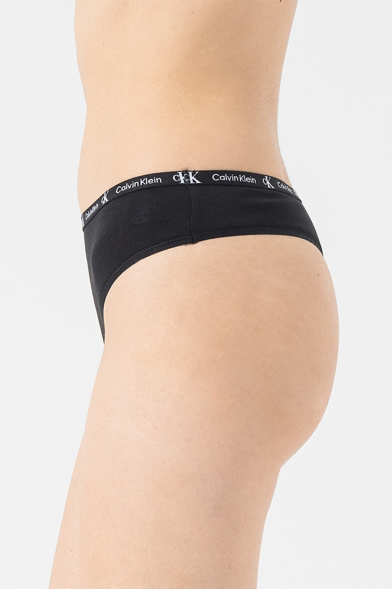 CALVIN KLEIN Set de chiloti tanga cu banda logo in talie- 2 perechi - Pled.ro