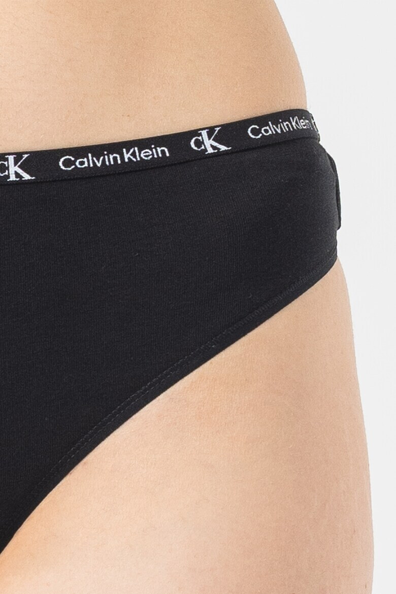 CALVIN KLEIN Set de chiloti tanga cu banda logo in talie- 2 perechi - Pled.ro