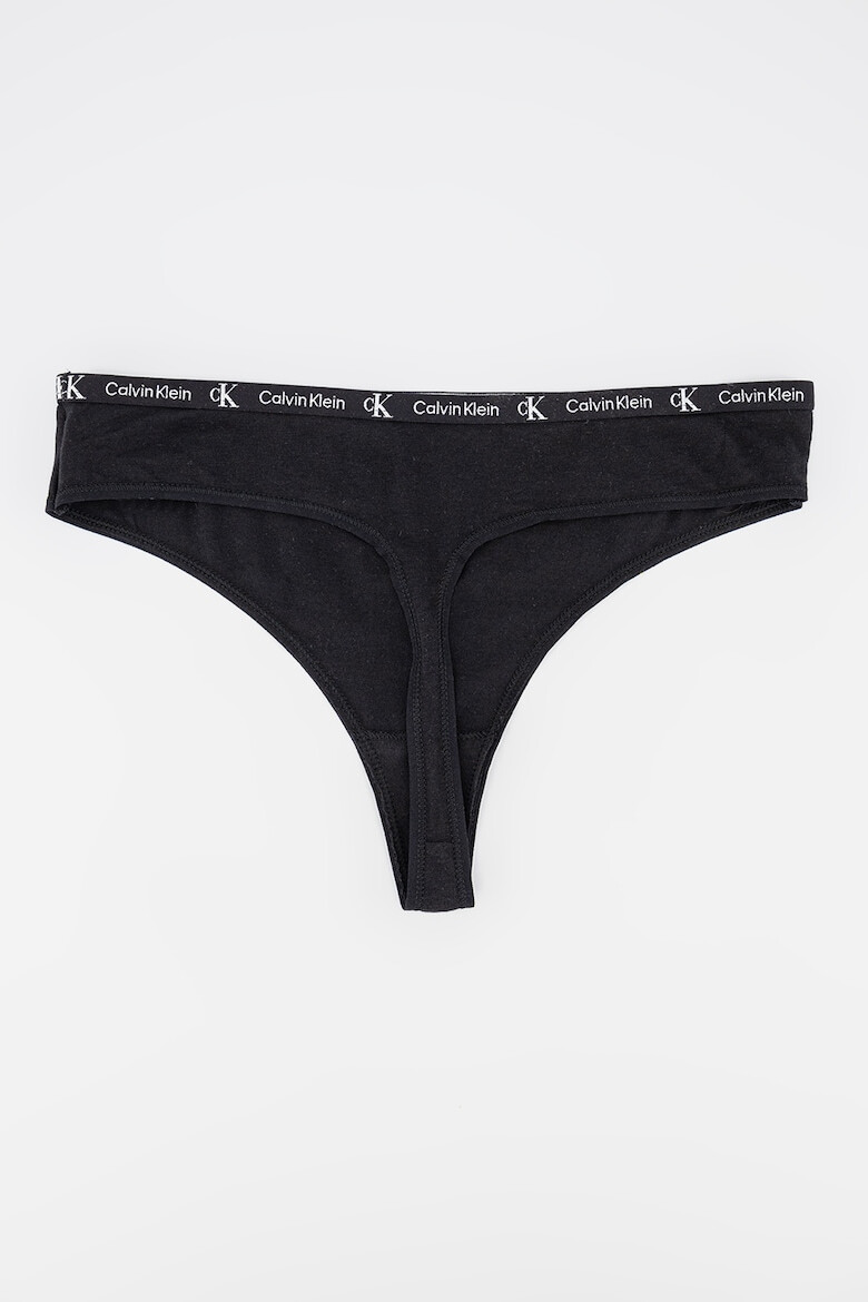 CALVIN KLEIN Set de chiloti tanga cu banda logo in talie- 2 perechi - Pled.ro