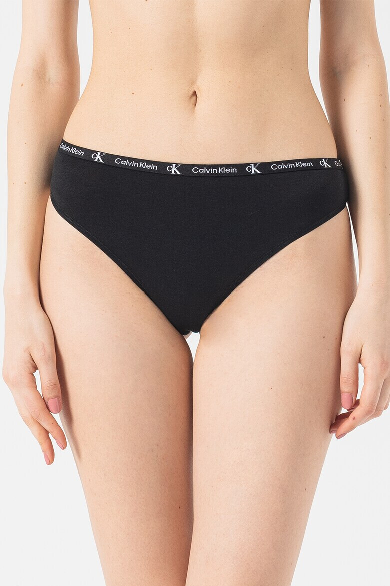 CALVIN KLEIN Set de chiloti tanga cu banda logo in talie- 2 perechi - Pled.ro