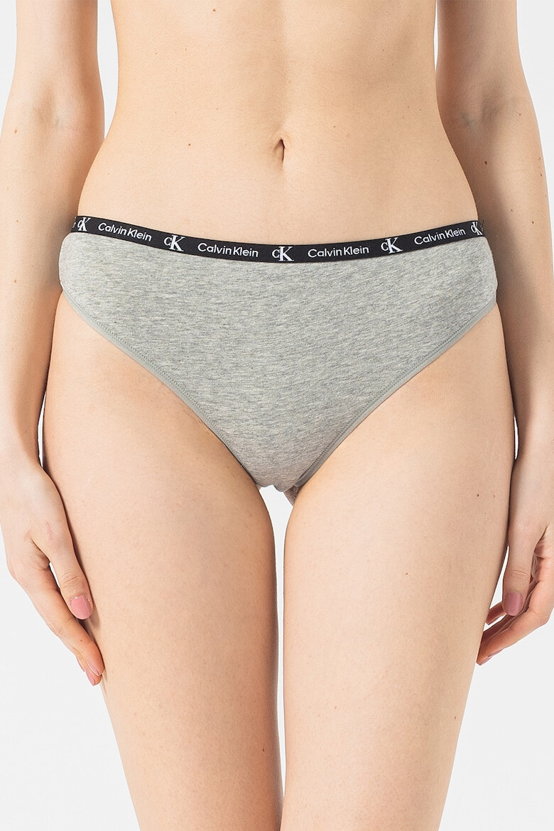 CALVIN KLEIN Set de chiloti tanga cu banda logo in talie- 2 perechi - Pled.ro