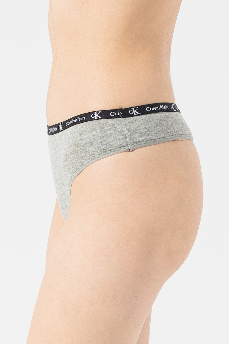 CALVIN KLEIN Set de chiloti tanga cu banda logo in talie- 2 perechi - Pled.ro