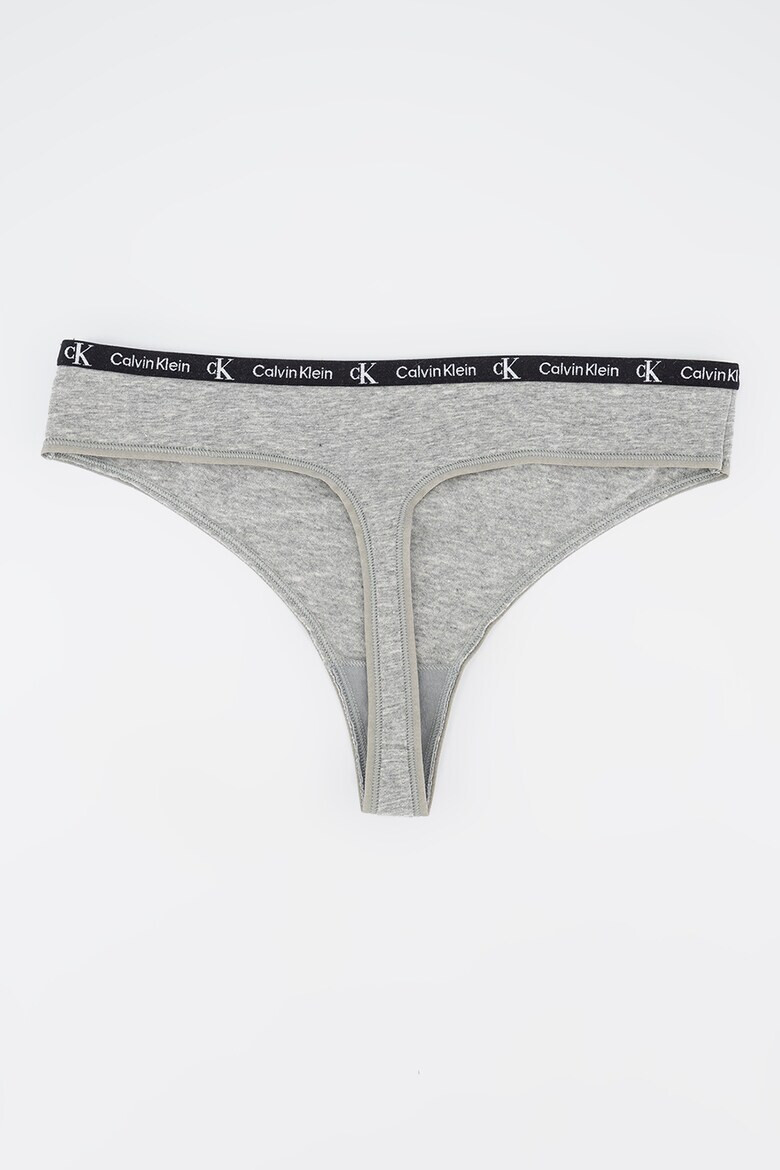 CALVIN KLEIN Set de chiloti tanga cu banda logo in talie- 2 perechi - Pled.ro