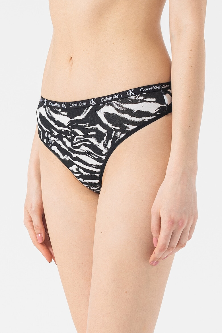 CALVIN KLEIN Set de chiloti tanga cu banda logo in talie- 2 perechi - Pled.ro