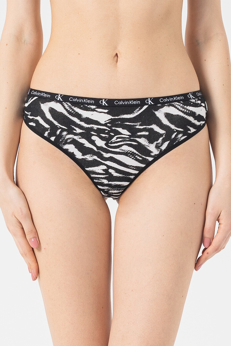 CALVIN KLEIN Set de chiloti tanga cu banda logo in talie- 2 perechi - Pled.ro