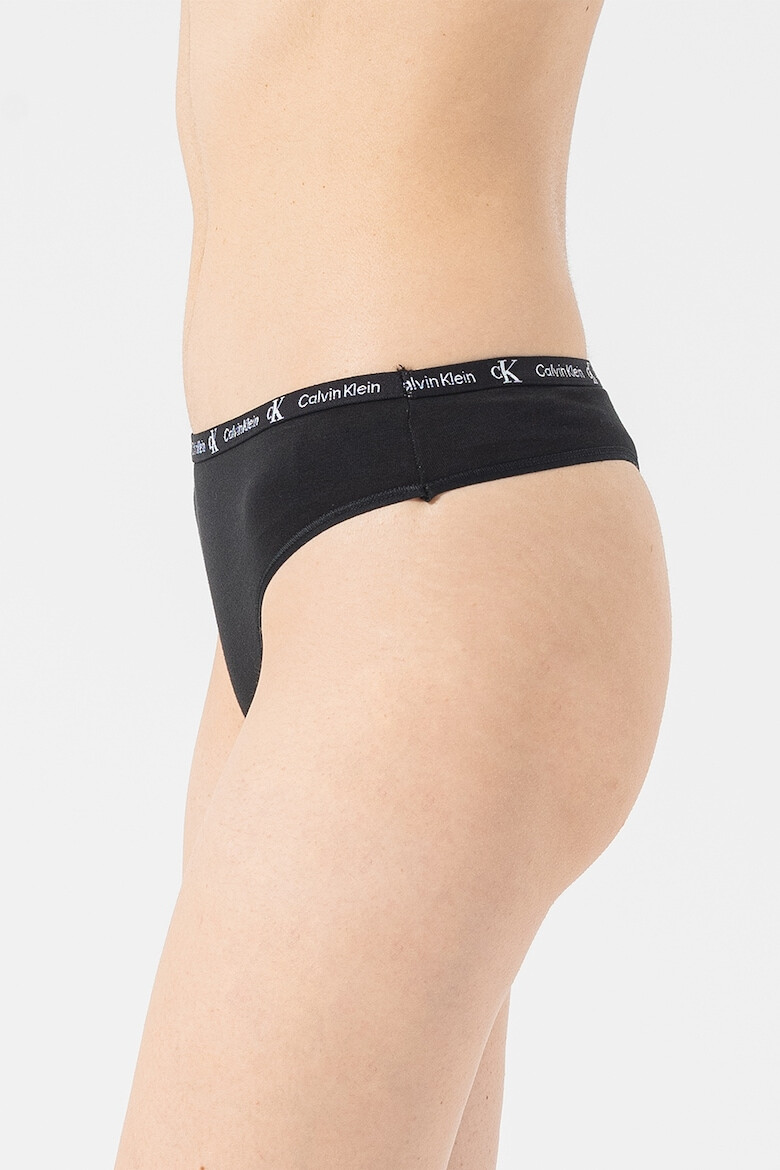 CALVIN KLEIN Set de chiloti tanga cu banda logo in talie- 2 perechi - Pled.ro