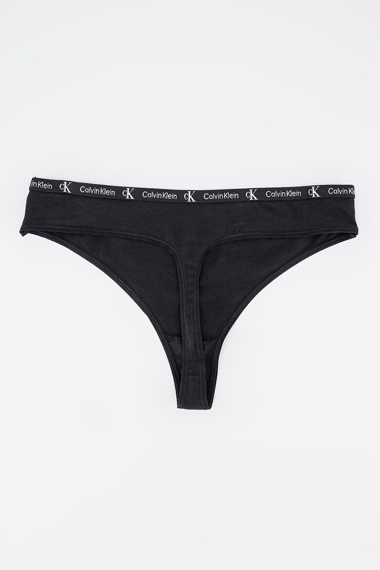 CALVIN KLEIN Set de chiloti tanga cu banda logo in talie- 2 perechi - Pled.ro