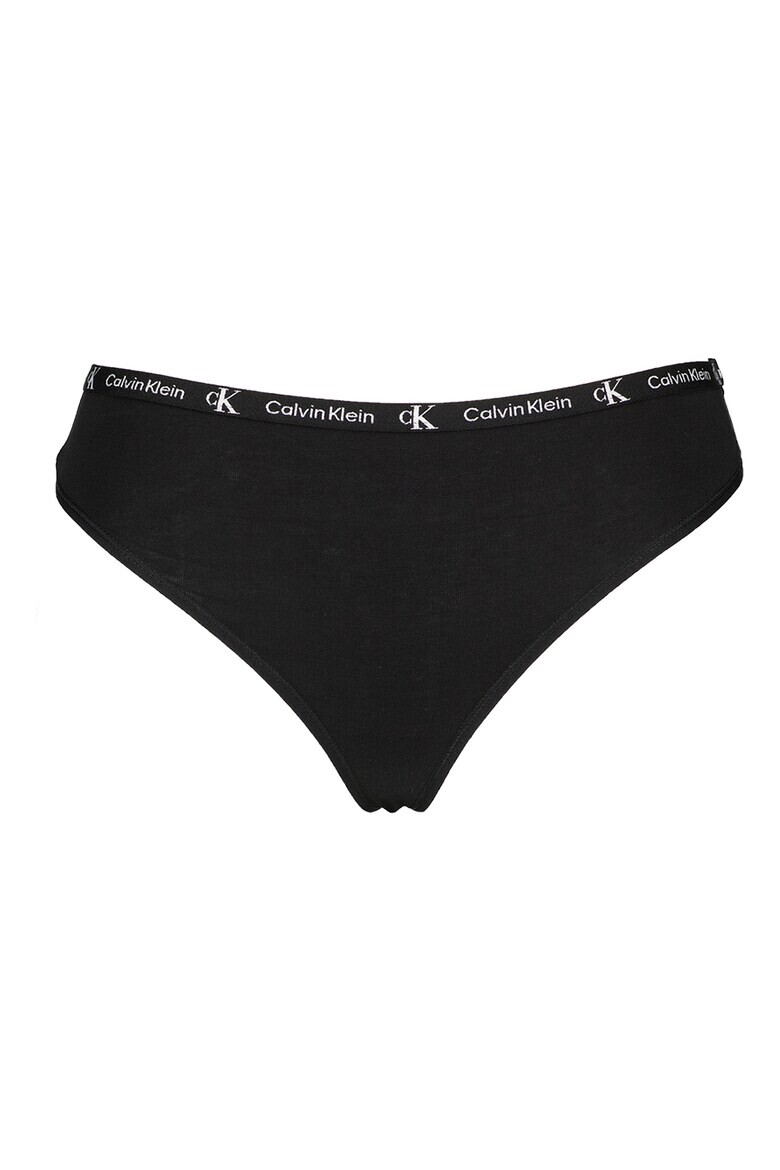 CALVIN KLEIN Set de chiloti tanga cu banda logo in talie- 2 perechi - Pled.ro