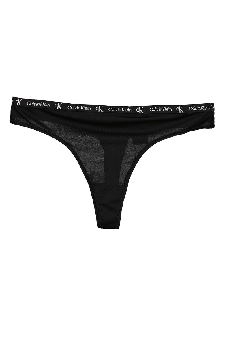 CALVIN KLEIN Set de chiloti tanga cu banda logo in talie - 2 perechi - Pled.ro