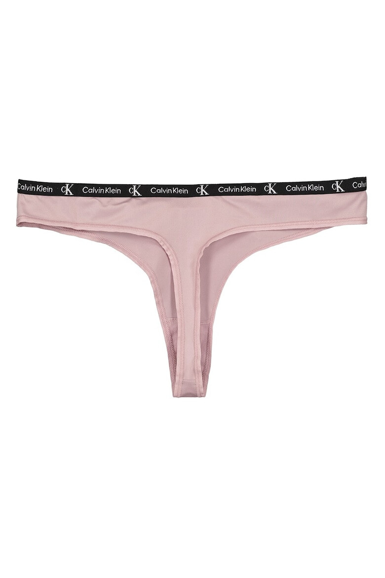 CALVIN KLEIN Set de chiloti tanga cu banda logo in talie - 2 perechi - Pled.ro