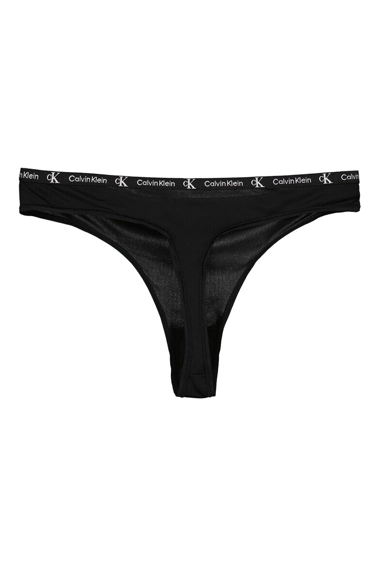 CALVIN KLEIN Set de chiloti tanga cu banda logo in talie - 2 perechi - Pled.ro