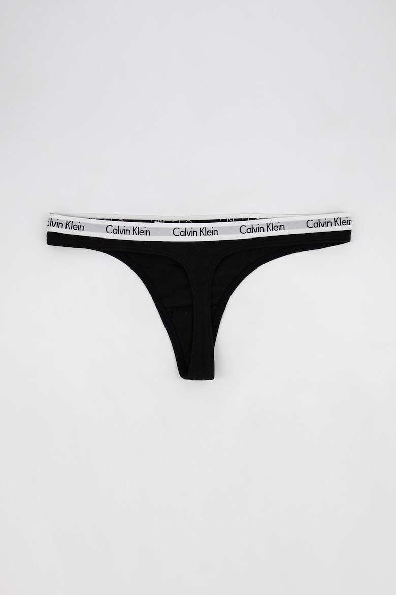 CALVIN KLEIN Set de chiloti tanga cu banda logo in talie - 3 perechi - Pled.ro