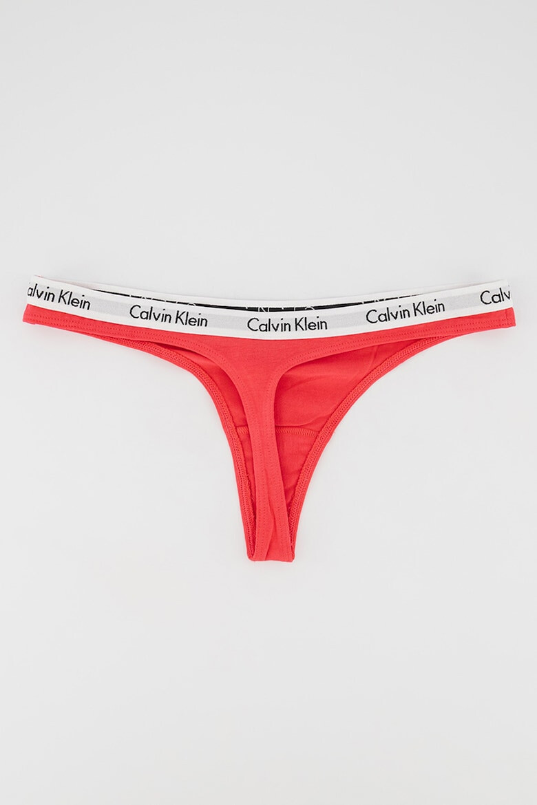 CALVIN KLEIN Set de chiloti tanga cu banda logo in talie - 3 perechi - Pled.ro