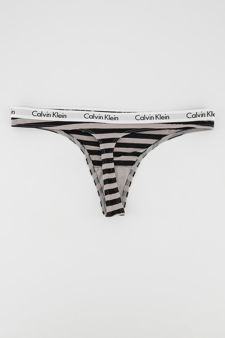 CALVIN KLEIN Set de chiloti tanga cu banda logo in talie - 3 perechi - Pled.ro