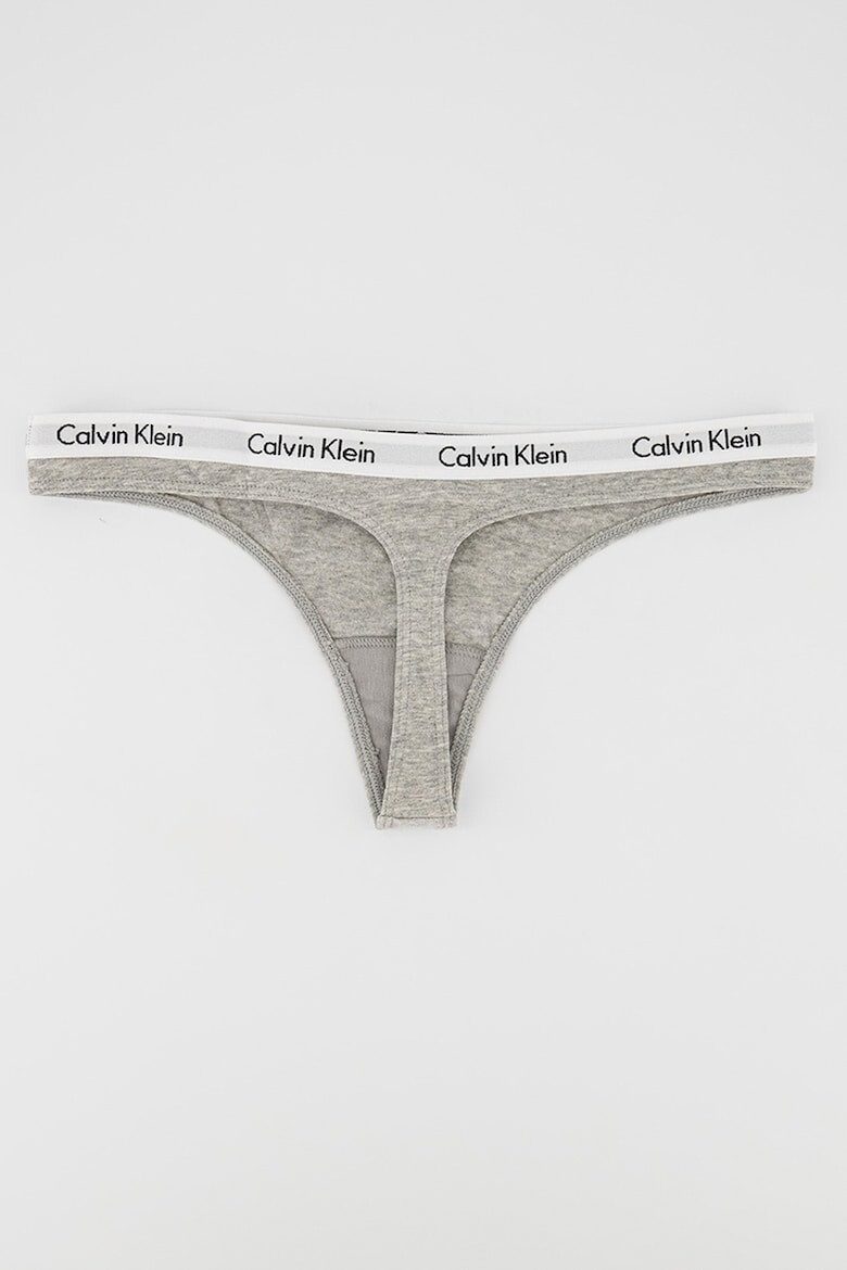 CALVIN KLEIN Set de chiloti tanga cu banda logo in talie - 3 perechi - Pled.ro