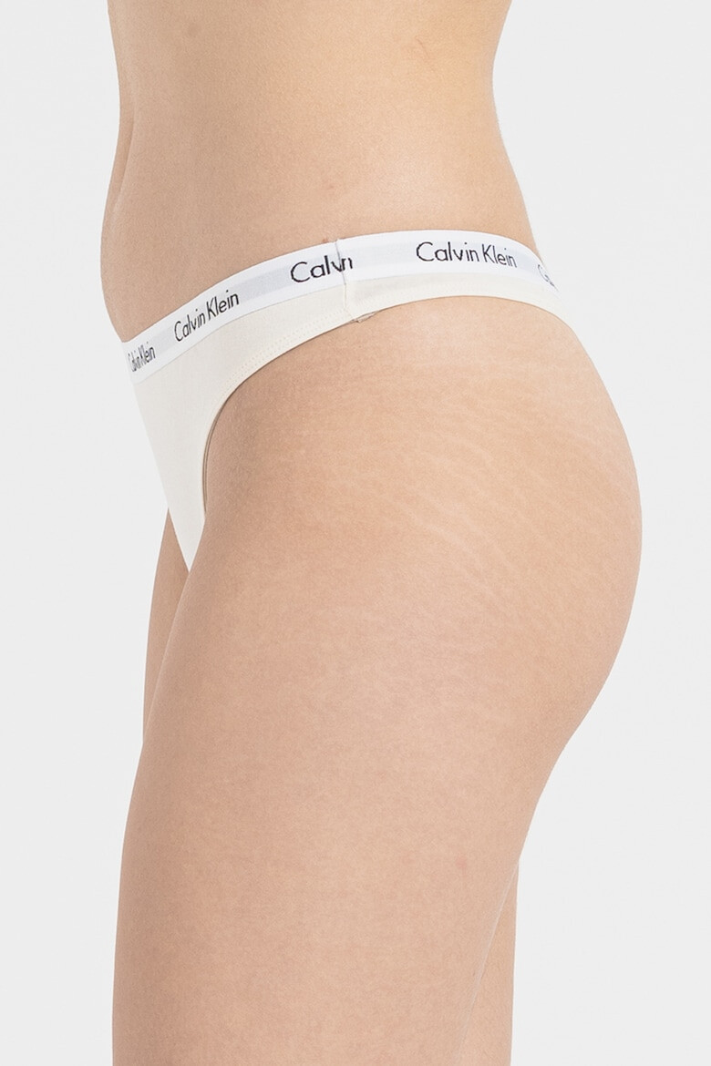 CALVIN KLEIN Set de chiloti tanga cu banda logo in talie - 3 perechi - Pled.ro