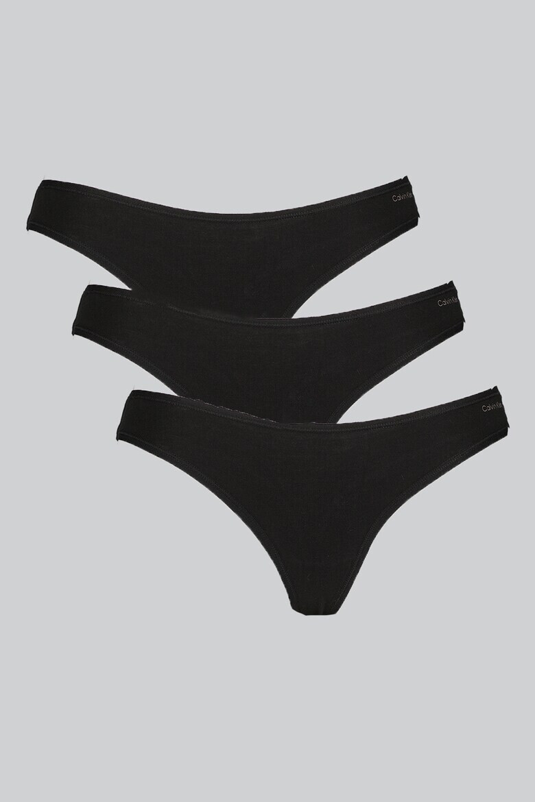 CALVIN KLEIN Set de chiloti tanga cu logo - 3 perechi - Pled.ro