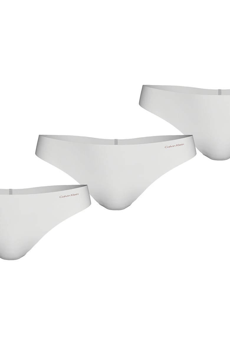 CALVIN KLEIN Set de chiloti tanga cu logo si talie joasa - 3 perechi - Pled.ro