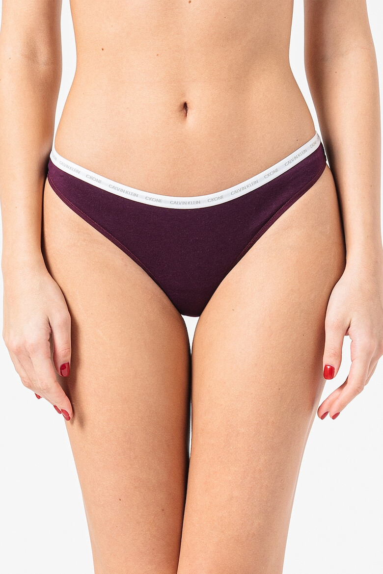 CALVIN KLEIN Set de chiloti tanga din amestec de bumbac - 2 perechi - Pled.ro