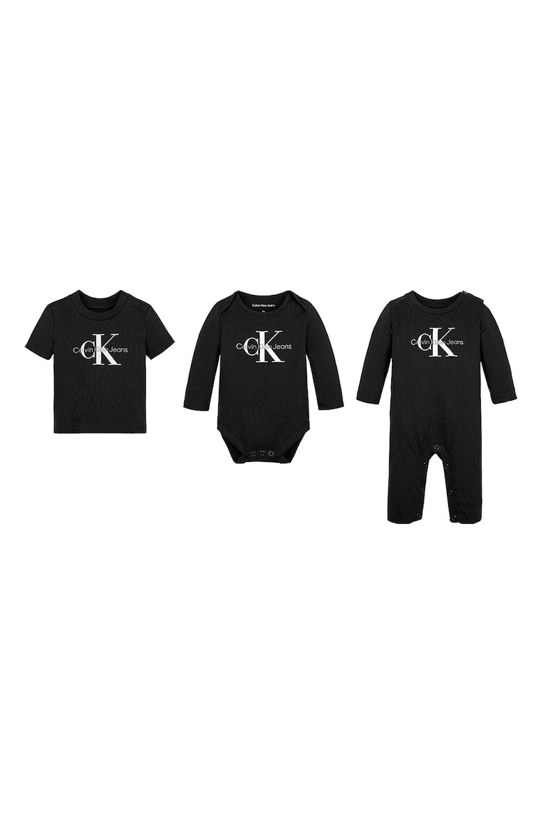 CALVIN KLEIN Set de imbracaminte din amestec de bumbac organic cu logo - 3 piese - Pled.ro