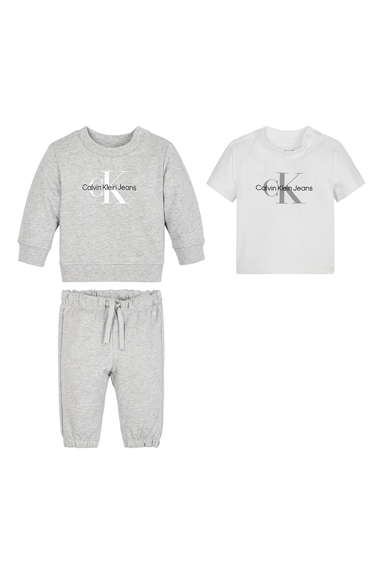 CALVIN KLEIN Set de imbracaminte din amestec de bumbac organic cu imprimeu logo - 3 piese - Pled.ro