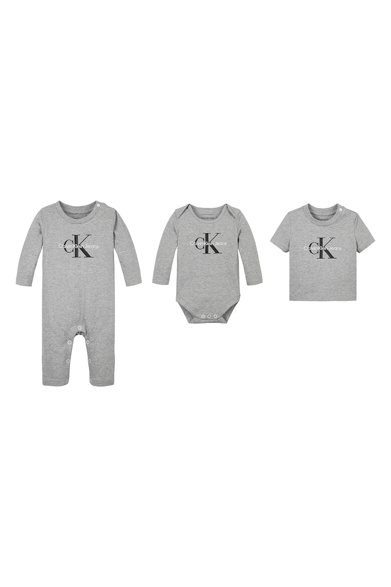 CALVIN KLEIN Set de imbracaminte din amestec de bumbac organic cu logo - 3 piese - Pled.ro