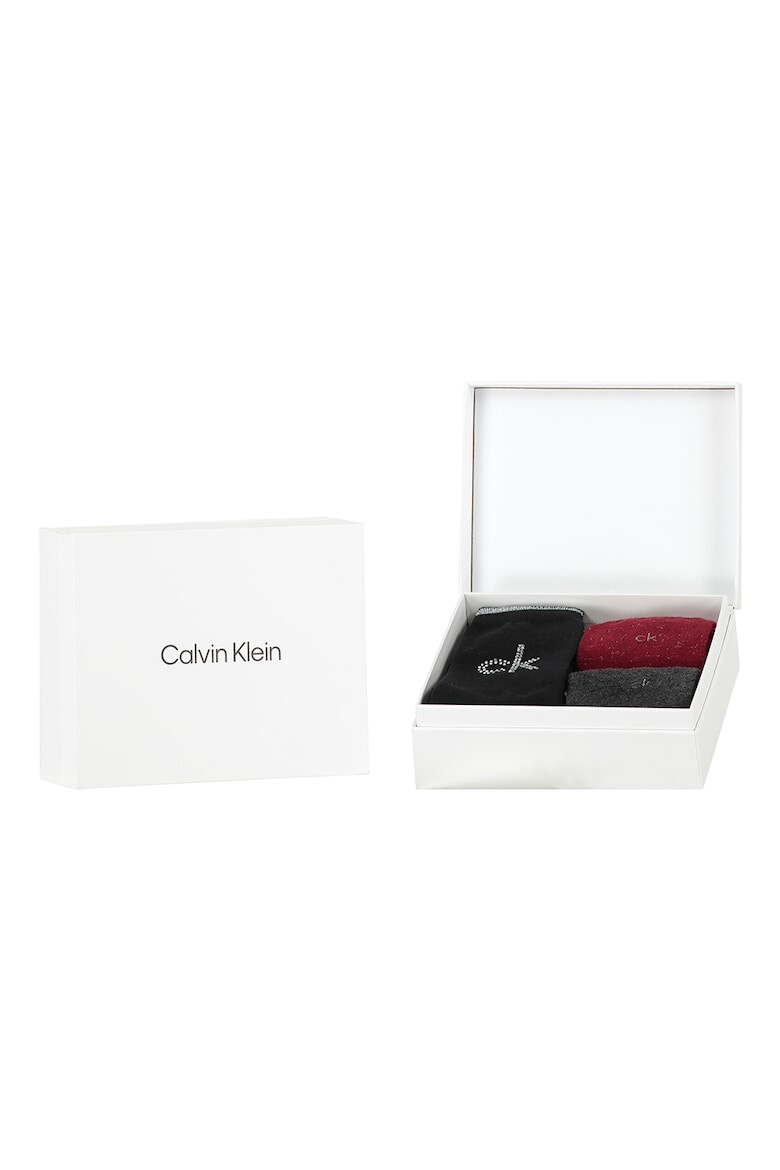 CALVIN KLEIN Set de sosete lungi cu logo - 3 perechi - Pled.ro