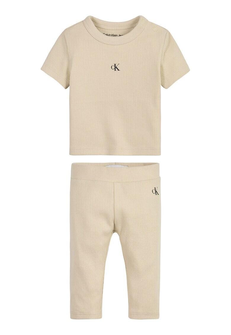 CALVIN KLEIN Set de tricou si colanti cu aspect striat - Pled.ro