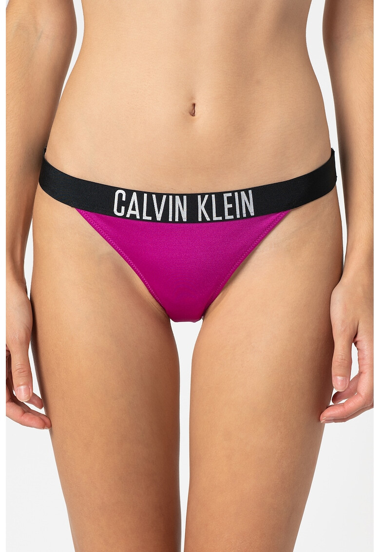 CALVIN KLEIN Slip brazilian in forma de V cu banda logo elastica - Pled.ro