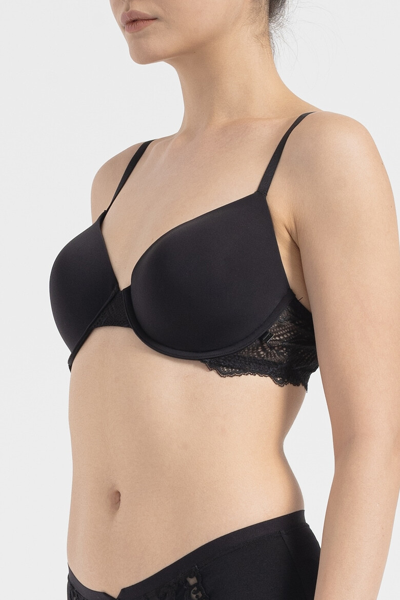 CALVIN KLEIN Sutien cu bretele ajustabile si garnituri de dantela - Pled.ro